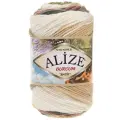 Пряжа Alize Пряжа Alize Burcum Batik бело-бежевый-хаки (1893), 100%акрил, 210м, 100г, 5шт, 100 % акрил, 100 г, 210 м, 5 шт., 1893