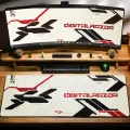 Игровой коврик для мыши DigitalRazor Branded White red 900x400x4mm, белый, красный