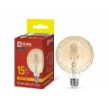 IN HOME Лампа сд LED-GL125CR-deco gold 15Вт 230В E27 3000K 1390Лм кристалл золотистая 4690612056098
