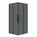 Душ. ограждение NG-2822-34BLACK (80*80*195) квадрат, раздвижная, черный матовый, стекл тонирован,1 м