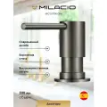 Дозатор Milacio MCU.934. GM, врезной, для жидкого мыла, вороненая сталь, gunmetal