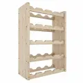 Стеллаж для вина и шампанского на 20 бутылок из дерева, размеры с бутылками Ш43.5хВ68хГ30, цвет дерева