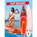 SUP board KOI 01e / надувная SUP доска для серфинга с веслом / Cап борд с полным комплектом 350см голубой