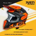 Шлем мотоциклетный кроссовый JUST1 J18 HEXA, оранжевый/черный, XXL