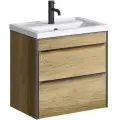 Тумба с раковиной в ванную 60 см, дуб балтийский Aqwella Fargo FRG0106DB+4640021060773