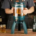 Пивная башня Бочка с подсветкой и краном, объем 3 литра, цвет темно-зеленый