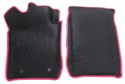 Передние ковры для Lada Largus (2021-2025), 5-мест / Лада Ларгус. Цвет: Чёрный/Красный