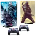 Наклейка виниловая защитная на игровую консоль Sony PlayStation 5 Fat Disc Edition, Геральд Ведьмак, полный комплект с геймпадами