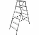 Алюминиевая стремянка двухсторонняя, 6 ступеней Gigant AS 206