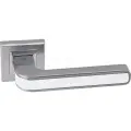 Дверная ручка на квадратной розетке ADDEN BAU PIEZA Q360 хром + белый