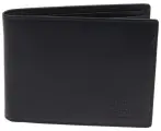 Бумажник KLONDIKE, фактура гладкая, черный