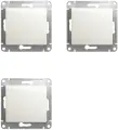 Механизм выключателя Schneider Electric Glossa одноклавишный перламутр (комплект из 3 шт)