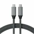Дата-кабель с нейлоновой оплёткой Satechi USB4 (0,8 м, 100 Вт, 40 Гбит/с) (Серый космос / Space Gray)