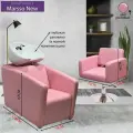 Парикмахерский комплект Marsso New, Розовый, 1 кресло гидравлика диск, 1 мойка глубокая белая раковина
