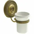 Стакан для зубных щеток Migliore Montecarlo 31517 Белый Бронза керамика на стену