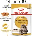 Влажный корм для кошек Royal Canin Maine Coon Adult, для взрослых кошек породы мейн-кун, 24 шт. х 85 г (кусочки в соусе)