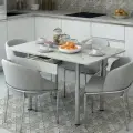 77х58 (116) см Раскладной кухонный стол с ящиком, для кухни, столовой, дачи и дома, с металлическими ножками, Венис