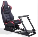 Игровое кресло автосимулятор MOOBY VRS подставка для игровых рулей, кокпит черный с красной вставкой