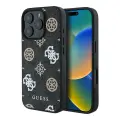 Guess чехол для iPhone 16 Pro Max, PU-кожа 4G Colored Peony черный (MagSafe)