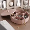 Шкатулка для украшений Marta, 22x7 см, декоративная, бетон, розовый глянцевый