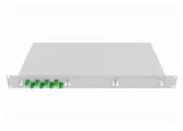 Кросс оптический Toplan , стоечный 19, 8 ST/APC адаптера, SM, 1U, серый, укомплектованный (КРС-Top-1U-08ST/A-OS2-GY)