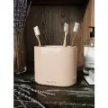 Стакан для зубных щеток, стакан для ванной Astrid Duo, 12.5х8.5х10 см, бетон, розовый глянцевый