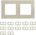 Рамка Legrand Etika двухместная универсальная слоновая кость (комплект из 12 шт)