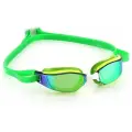 Очки для плавания стартовые Phelps XCEED Titanium Mirror, green/yellow