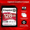 Карта памяти Kingston 128Gb Canvas React Plus SDXC UHS-II U3 V60 (280/100 Mb/s)
