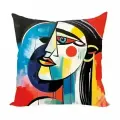 Подушка декоративная Сеньорита абстракция Пикассо 40х40 велюр