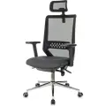 Кресло VB-EChair 663 TC-H/SL черный TW-01 38-418 сетка/ткань