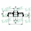 Барабан тормозной Lpr 7D0051 для Ford Escort III, IV, Orion I, II