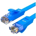 Патч-корд 20м GCR PROF плоский UTP cat.6 10 Гбит/с RJ45 LAN компьютерный кабель для интернета медный контакты 24K GOLD (GCR-LNC62) синий