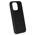 Чехол на Айфон 14 Про Макс Кожаный с Магсейф (Leather MagSafe Soft touch) Защита камеры, оригинал — Чёрный
