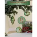 Елочные игрушки новогодние украшения набор 12шт