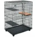 Многоуровневая клетка для кошек MidWest Cat Playpens, размер - 91 х 60 х 128 см, цвет - черный