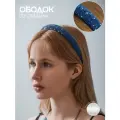Женский вечерний ободок для волос со стразами