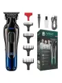 Машинка для стрижки VGR V-998, для волос и бороды, 4 насадки, LED-дисплей, синяя