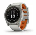 Garmin fenix 7X Pro Sapphire Solar Edition - Titanium with Fog Gray/Ember Orange Band 010-02778-14