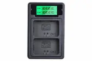 Двойное зарядное устройство USB-LCD-NPW235 Micro и Type-С USB Dual charger с дисплеем
