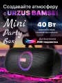 Колонка портативная блютуз URZUS Bamse UR-541113, 2500 мАч, беспроводная связь Bluetooth, черная