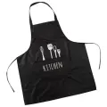 Фартук Доляна Kitchen, 70х65 см, черный, 1 шт.
