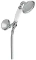 Jacob Delafon Набор Jacob Delafon E24365-CP Louise: Держатель для душа + ручной душ со шлангом, хром