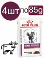 Влажный корм Royal Canin Renal Feline (Говядина), для взрослых кошек с заболеванием почек, кусочки в соусе (4шт по 85г)