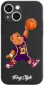 Черный силиконовый чехол для iPhone 13 Mini Tony Style баскетболист с мячом