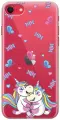 Силиконовый чехол на Apple iPhone SE (2022) / SE (2020) / 8 / 7 / Эпл Айфон СЕ 2022 / СЕ 2020 / 8 / 7 с рисунком Unicorns and Candies