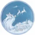 Поднос сервировочный Agness коллекция снежная королева 33х2,1 см