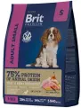Сухой корм для взрослых собак Brit Premium, курица 1 уп. х 3 кг для мелких и карликовых пород