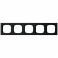 Рамка установочная Gira 5 постов, цвет Черный матовый, серия Е2, 021509