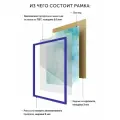 Алюминиевая Фоторамка Designeroom 33х48 см (Нельон), цвет - синий